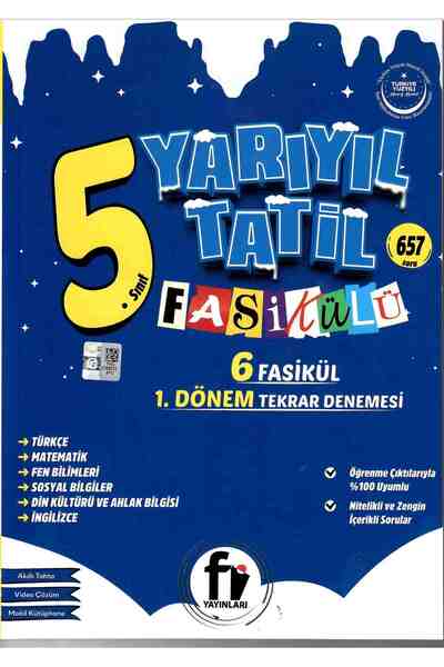 Fi Yayınları 5. Sınıf Yüzyılı Maarif Model Yarıyıl Tatil Fasikülleri 1. Dönem...
