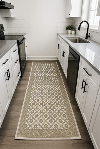 OEMN Cotton pile rug, size 80×200 cm, star pattern