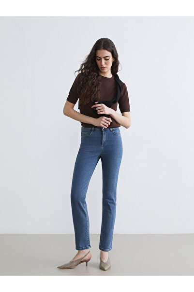 LC Waikiki Rmz Gi̇yi̇m Farkiyla High Waist Slim Fit Women's Jean Pants