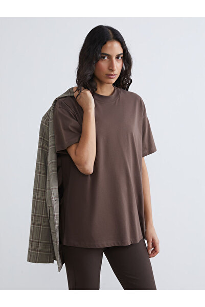 LC Waikiki Tricou maro guler rotund pentru femei