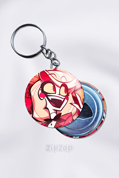ZipZap حلية مفاتيح على شكل شخصية تشارلي مورنينجستار من أنمي هازبين هوتيل (قطع...