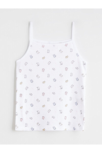 LC Waikiki قميص داخلي أبيض برقبة مربعة للفتيات