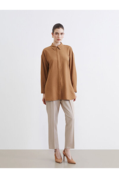 LC Waikiki بنطلون نسائي بخصر مطاطي باللون البيج