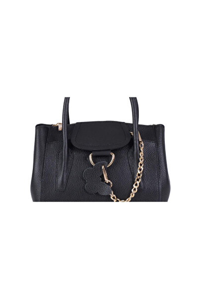 ZEVO Women's Black Leather Bag Small Size Lana