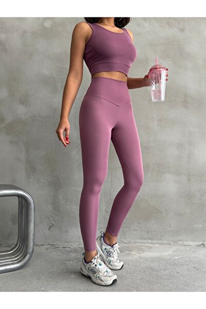 Nordmende Women's High Waist Shaping / Sculpting V Belt Detailed Leggings