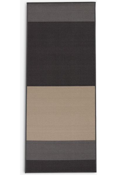 DavidaHome Cross-type rug, non-slip, washable, 80 x 200 cm, gray with beige