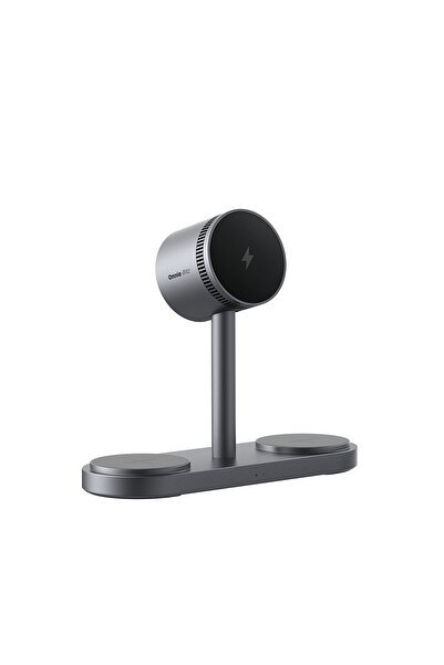 AUKEY 3-IN-1 Wireless Fast Charger Compatible Wth Iphone & Android 25 w - Grey