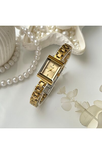 Forsining (Gold Color) Minimal Square Case Women Wrist Watch