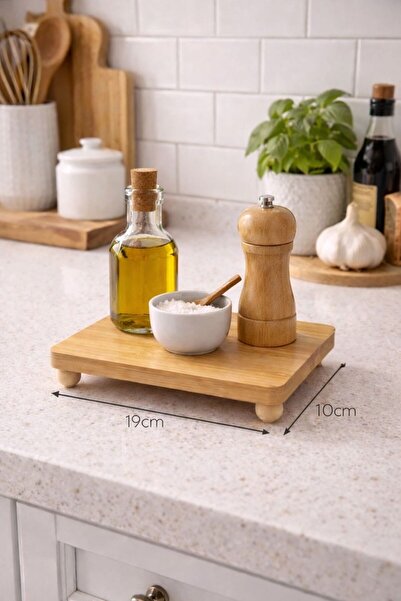 NEWNOW Natural Bamboo Presentation and Organizer Stand, under the Oil Paintin...