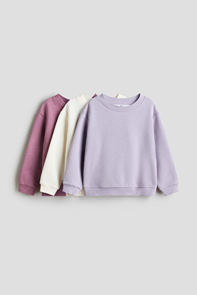 H&M 3'lü İçi Tüylü Sweatshirt