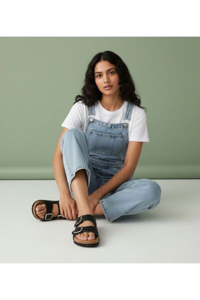 GEZER Women's Leather and Orthopedic Sole Nubuck Slippers