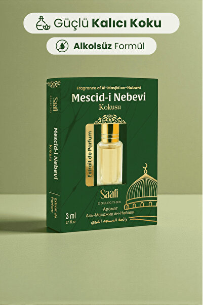SAAFİ Mescid-i Nebevi Kokusu - 3 ml Alkolsüz Esans