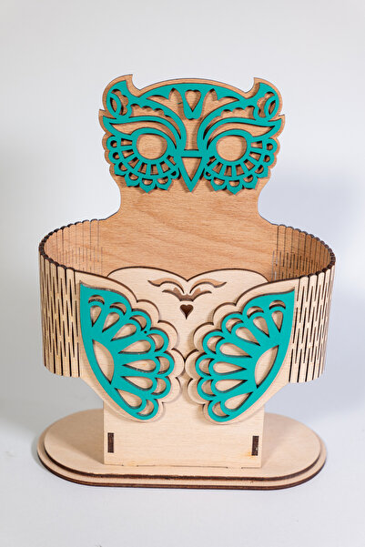 Amco Wooden Owl Pencil Holder – The Perfect Gift for Smart Grandchildren 20 cm