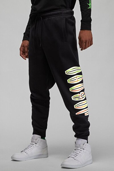 Nike Jordan Flight MVP Fleece Mens Pant Black Lastik Paçalı Erkek Eşofman Alt...