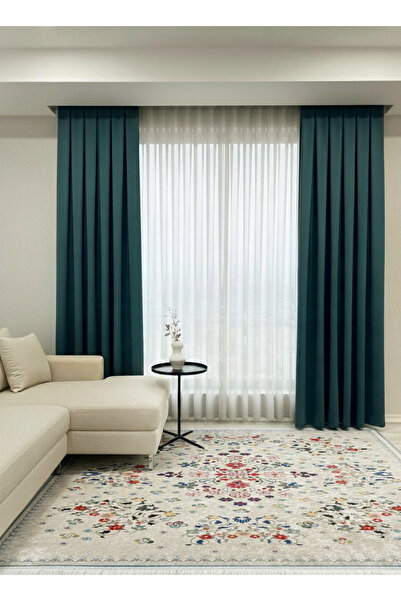 Brillant KOYU YEŞİL Renk 1/3 SIK PİLE Petek Dokuma Yumuşak Yapılı Panama Fon ...