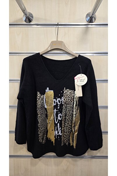 Park Moda Gilded Leopard Pattern Sweater