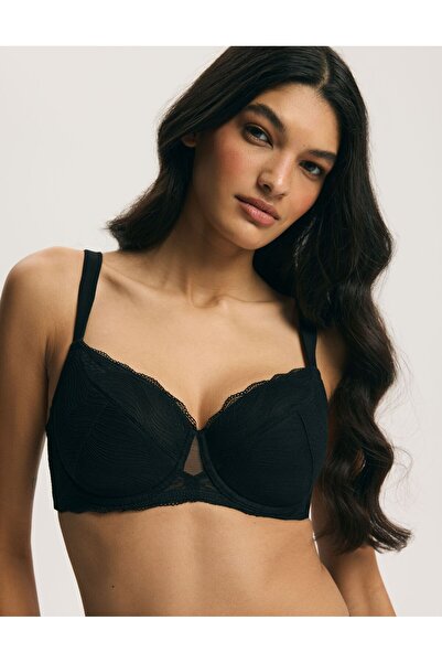 ESOTIQ Half Padded Bra Reinforced & Underwired for Bigger Busts High Support ...