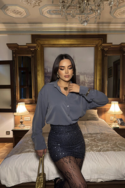 Sorridi Μίνι φόρεμα με παγιέτες και πουκάμισο