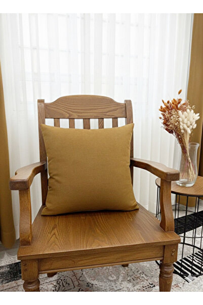 Brillant HARDAL Renk 45X45 Ölçü Petek Dokuma Yumuşak Yapılı Kırlent Kılıf