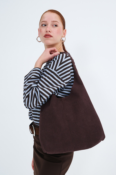 Addax Suede Hand and Shoulder Bag Ç2168