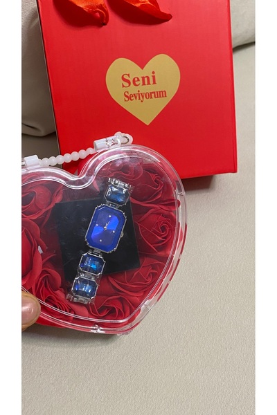 T-GOER 14 Şubat’a Özel Sevgililer günü Özel Kalpli Güllü Hediye Kutulu Saat