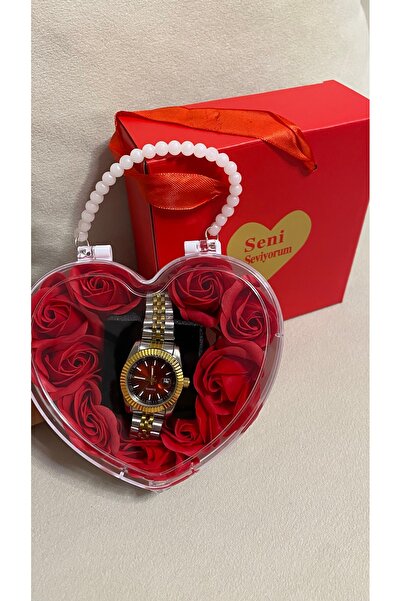 T-GOER 14 Şubat’a Özel Sevgililer Günü Kalpli Güllü Kutulu Hediye Seti