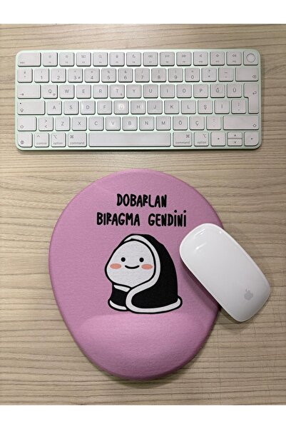 rakkun shop Dobarlan Bıragma Gendini Printed Mouse Pad with Wrist Support (Oval)