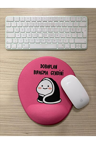 rakkun shop Dobarlan Bıragma Gendini Printed Mouse Pad with Wrist Support (Oval)