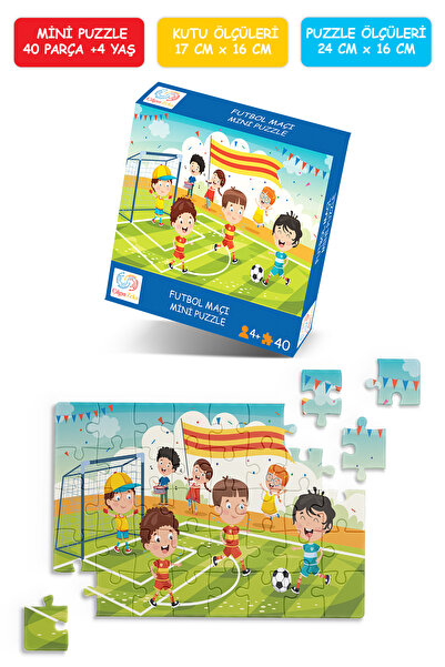Çılgın Zeka Futbol Maçı Mini Puzzle 40 Parça 3 4 yaş çocuk puzzle ve yapboz 5...