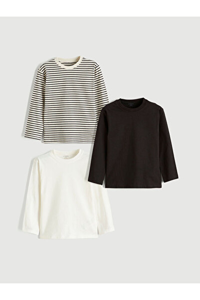 LC Waikiki Özmarka New Season Crew Neck Boys' T-Shirt 3-Piece Set