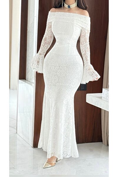 STAYILK DRESSES Elegant white dress (Eid dress)