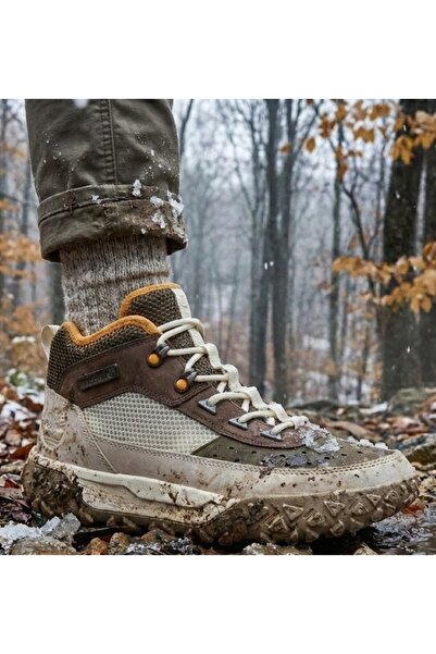 Timberland حذاء رياضي جرينسترايد موشن 6 متوسط الارتفاع برباط للرجال، حذاء خار...