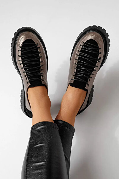 Zaira Women's gray casual shoes made of eco-leather Florentina #24101 - 40