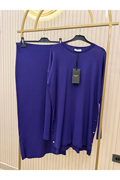 Nuss MERSERİZE KALEM ETEKLİ TAKIM tunik boy;80cm etek boy;98 cm