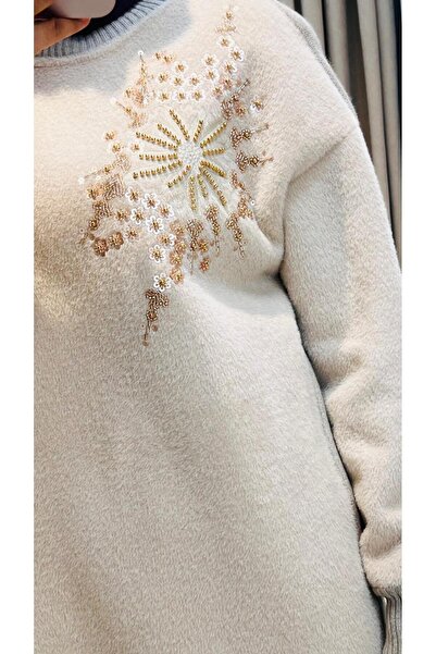 Tığ Triko KÜRK KOMBİNLİ İŞLEME DETAYLI TRİKO TUNİK