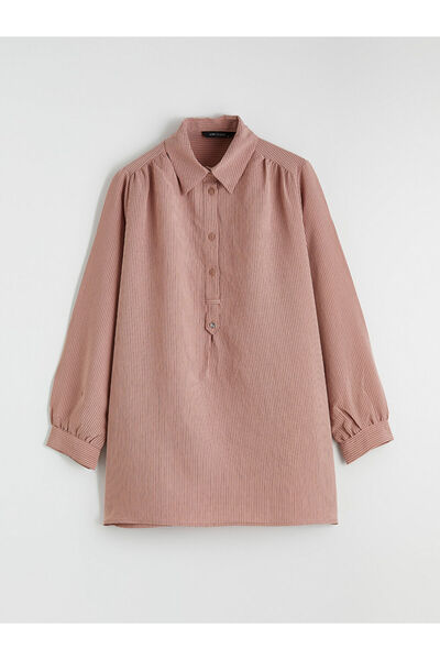 LC Waikiki Pink modal blend Oversized women's shirt tunic