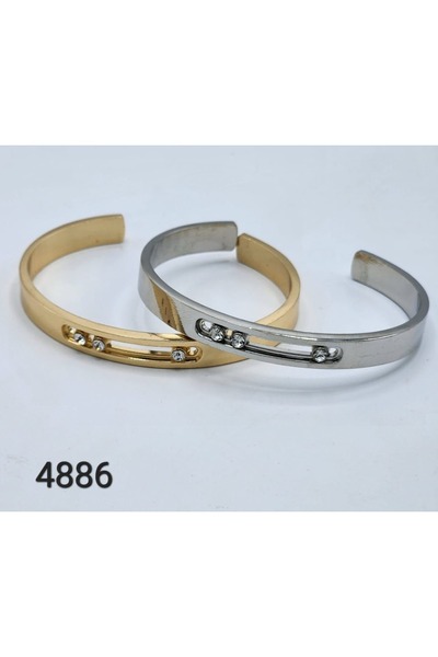 HADEEL GIJAMAI Women's bracelet set consisting of two pieces, silver and gold...