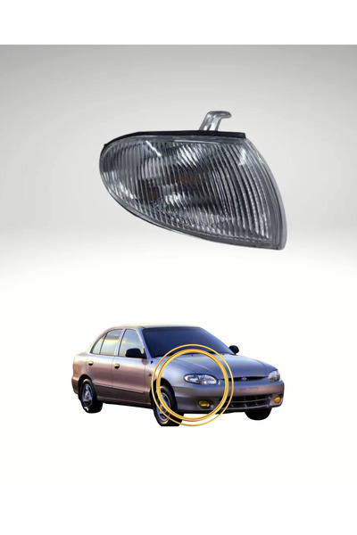 HYUNDAI ACCENT 1998-1999-2000 BEYAZ ÖN SAĞ SİNYAL LAMBASI (SOKETLİ VE AMPULLÜ) GVA MARKA