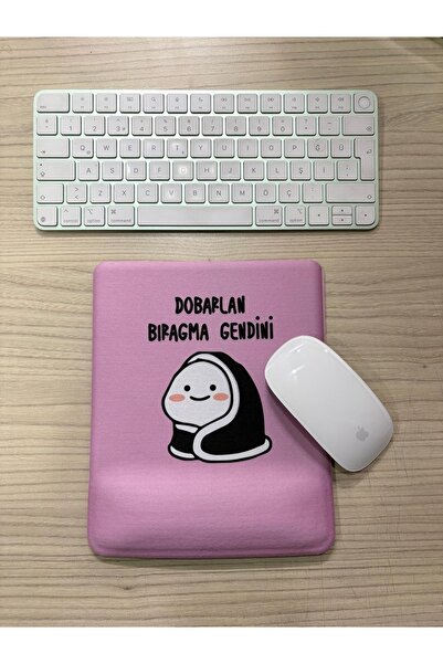 rakkun shop Dobarlan Bıragma Gendini Printed Mouse Pad with Wrist Support (Sq...
