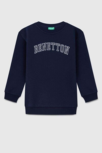 United Colors of Benetton Erkek Çocuk BNT-B23342 Sweatshirt Lacivert