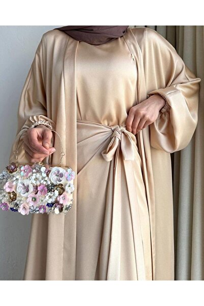 MELEK ARAZ Beige Inna Abaya Set