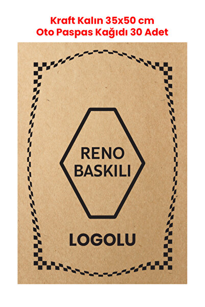 BALKAN AMBALAJ Kraft 120gr Renault Uyumlu Oto Paspas Kağıdı 30 Adet - 35x50cm...
