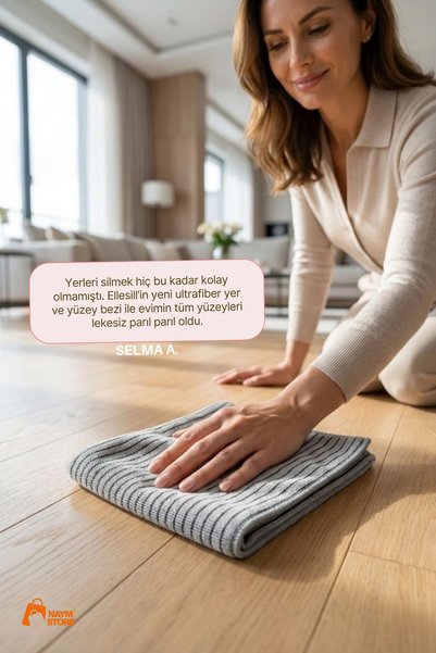 Naym Store Imported Ultrafiber Floor Cleaning Cloth and Surface Cleaning Cloth Gray Color Cloth 40X50 cm - 360 Gsm