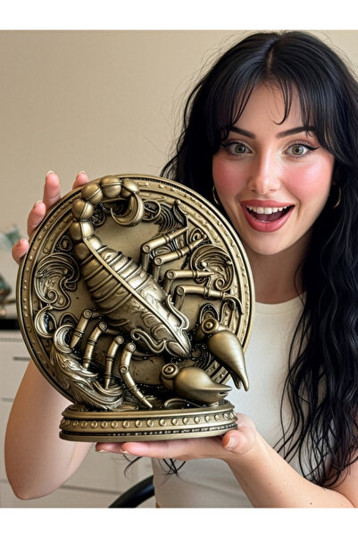 ZupZup Scorpio Zodiac Sign | Premium Horoscope Statuette | Bronze Effect Finish