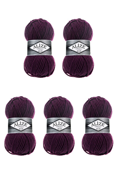 Alize 5 Pcs SuperLana Maxi 111 Thick Hand Knitting Turkish Yarn