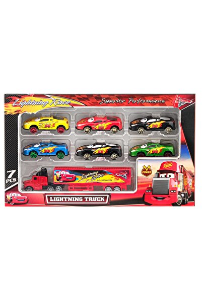 Brother Toys مجموعة سيارات وشاحنات معدنية من 7 قطع من سلسلة سبارك ماكوين، 6 س...