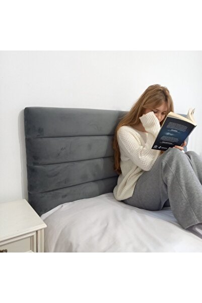 basero Tablie pat Fran, in dungi, catifea gri, 60 x 120 cm