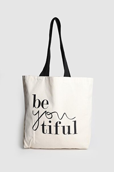 Store حقيبة قماش منقوشة نسائية