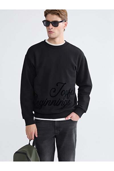 LC Waikiki Ανδρικό χοντρό φούτερ με στάμπα με λαιμόκοψη