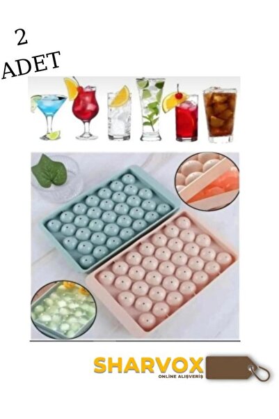 Sharvox 2’li Küre Buz Kalıbı | Yuvarlak Buz Küpü Yapma Buzluğu